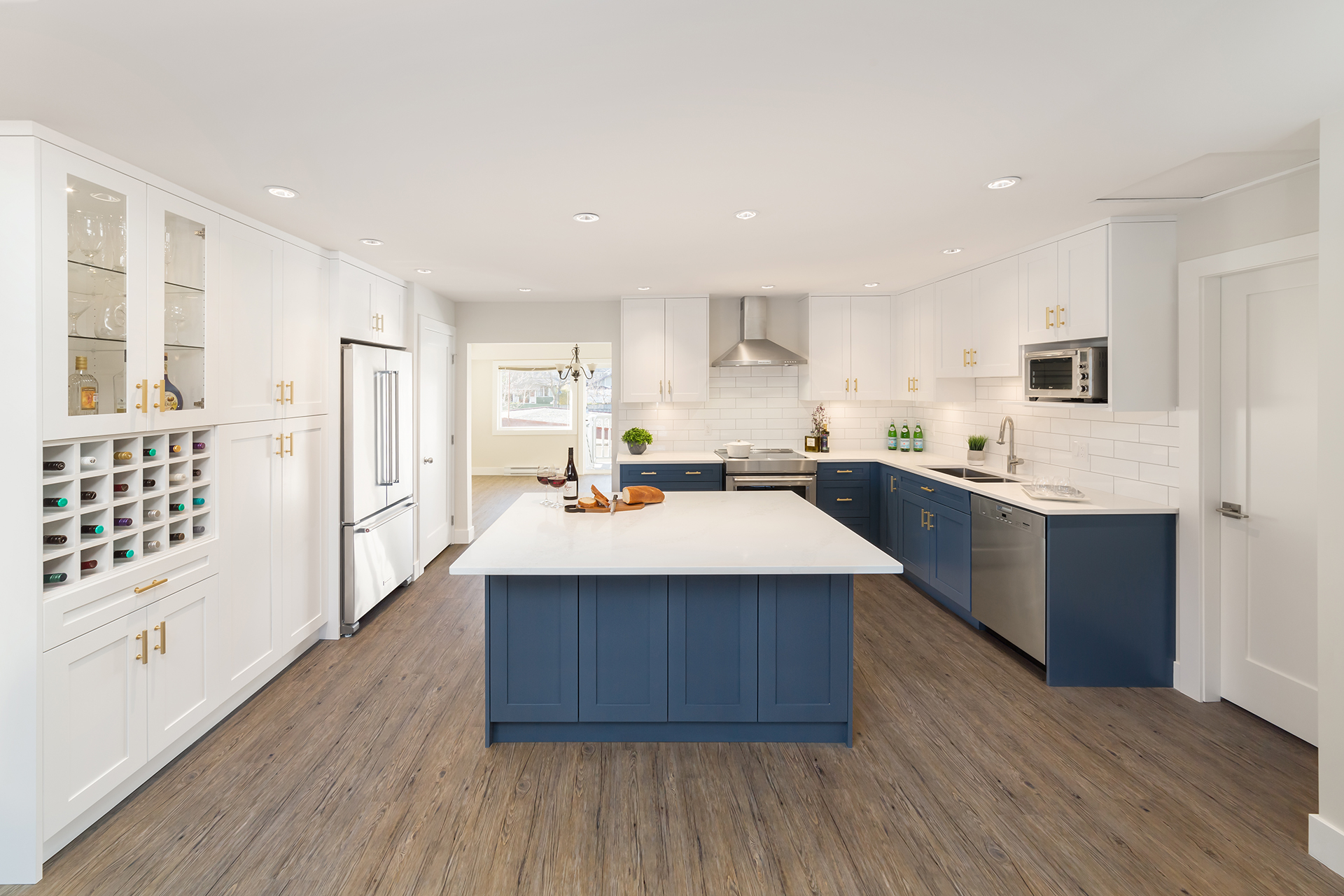 Blue Deliver Punch to Kitchen Reno Modern Home